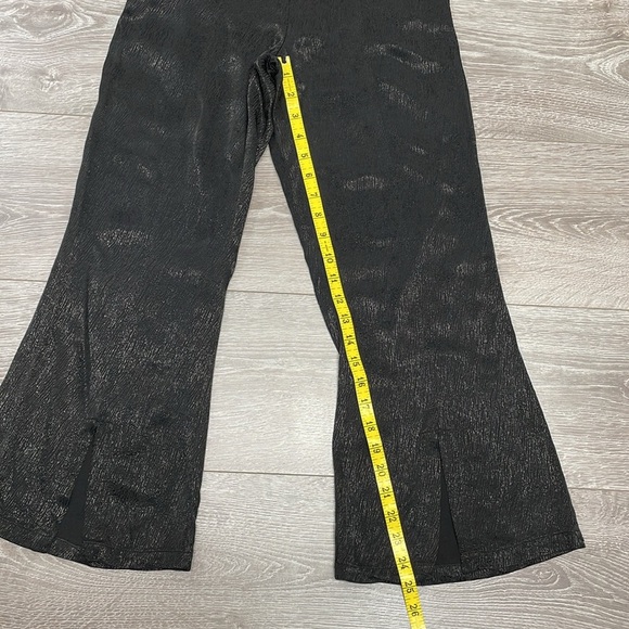 NWT Stateside Black Satin Jacquard Front Slit Trousers with Pockets S - Picture 12 of 16